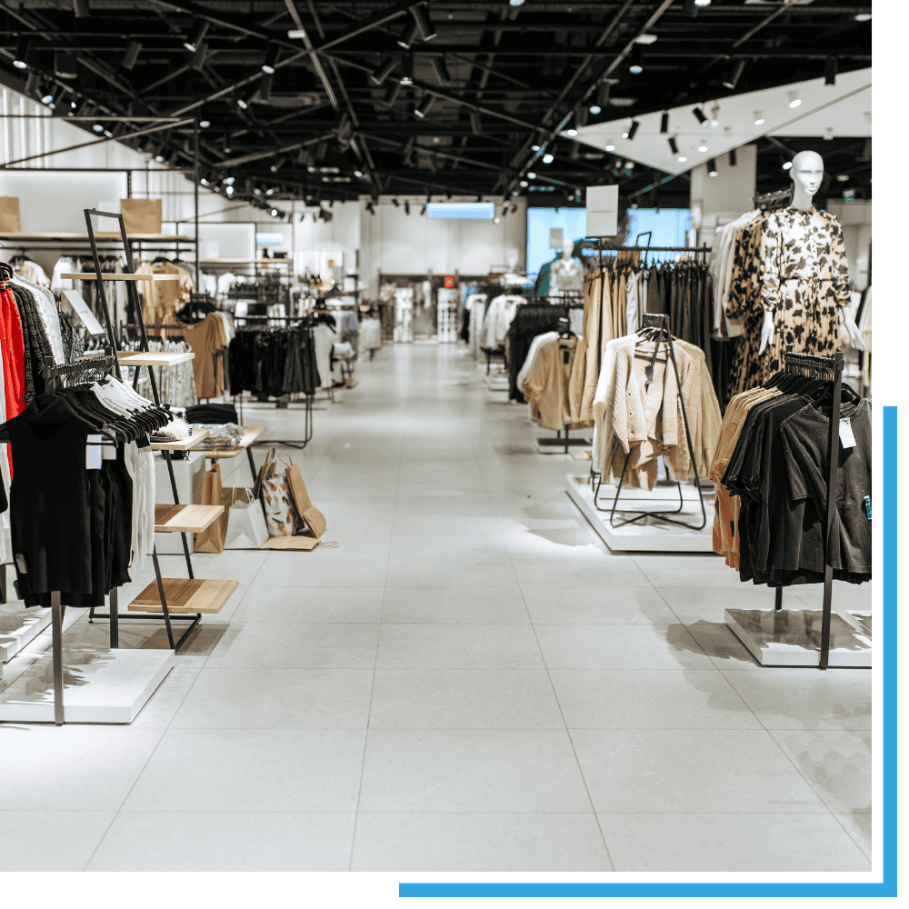 Professional retail store cleaning services in Sevierville maintaining a spotless sales floor.