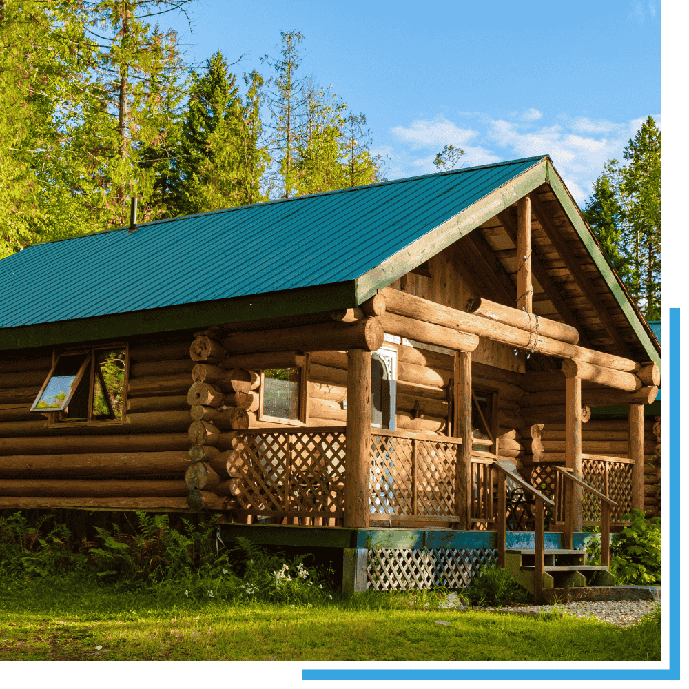 A spotless, cozy living room inside a Sevierville cabin after a professional deep cabin cleaning service.